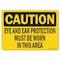 Signmission OSHA, Eye & Ear Protection Must Worn In This Area, 10in X 7in Rigid Plastic, 7" H, 10" W, Landscape OS-CS-P-710-L-19157 - alternate 1